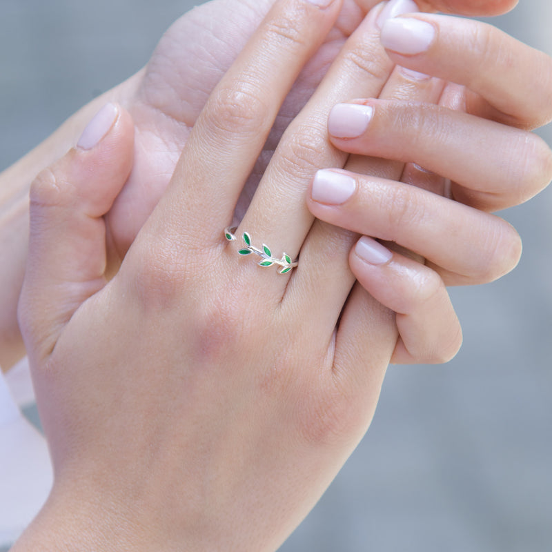 VERDE - Accessorea rings silver and green